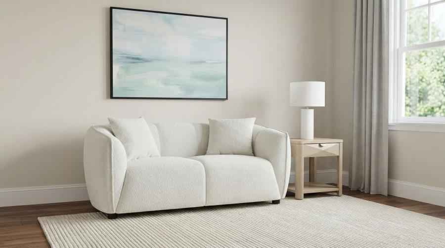 Aleisha Fabric Upholstered Loveseat Sand
