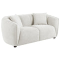 Home & Sleep Outlet - Aleisha Chenille Upholstered Loveseat Ivory