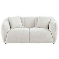 Aleisha Fabric Upholstered Loveseat Sand
