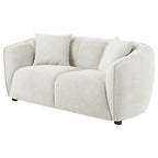 Home & Sleep Outlet - Aleisha Chenille Upholstered Loveseat Ivory