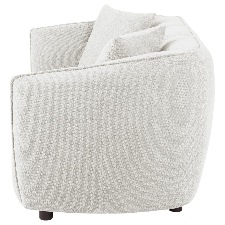 Home & Sleep Outlet - Aleisha Chenille Upholstered Loveseat Ivory