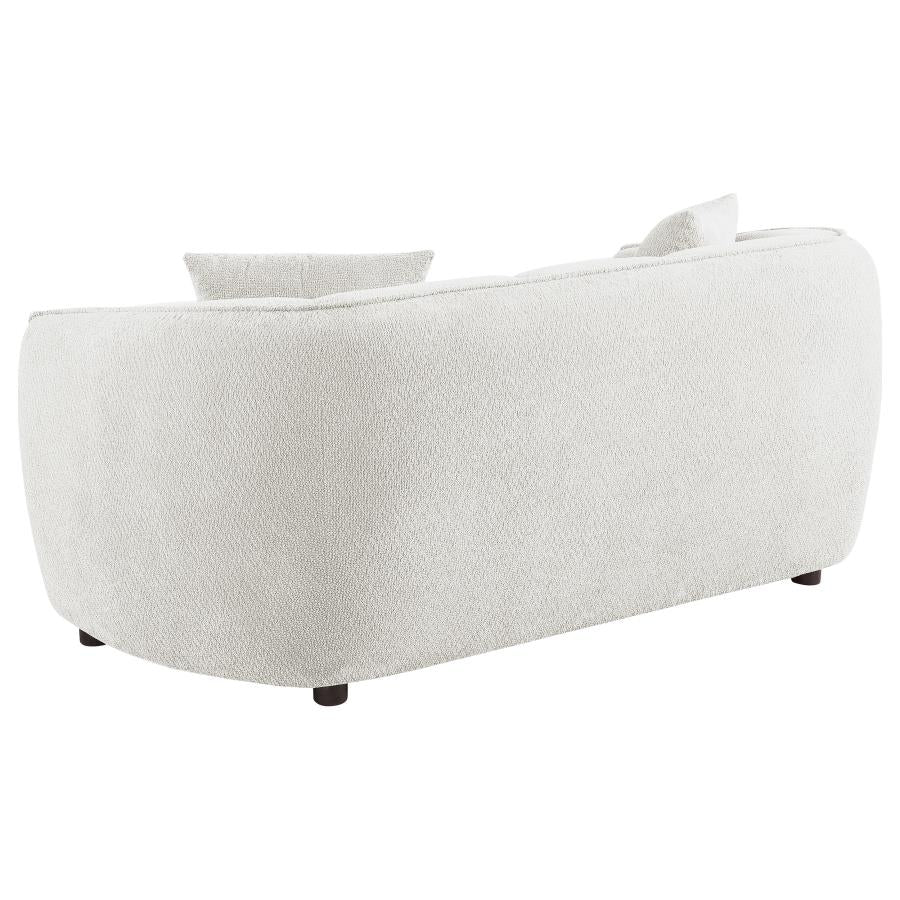 Home & Sleep Outlet - Aleisha Chenille Upholstered Loveseat Ivory