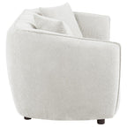 Home & Sleep Outlet - Aleisha Chenille Upholstered Loveseat Ivory