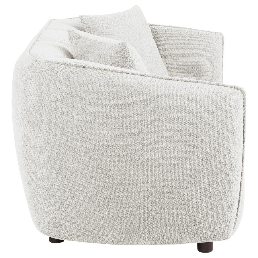 Home & Sleep Outlet - Aleisha Chenille Upholstered Loveseat Ivory