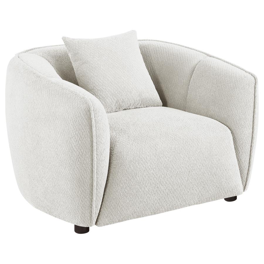 Home & Sleep Outlet - Aleisha Chenille Upholstered Accent Chair Ivory