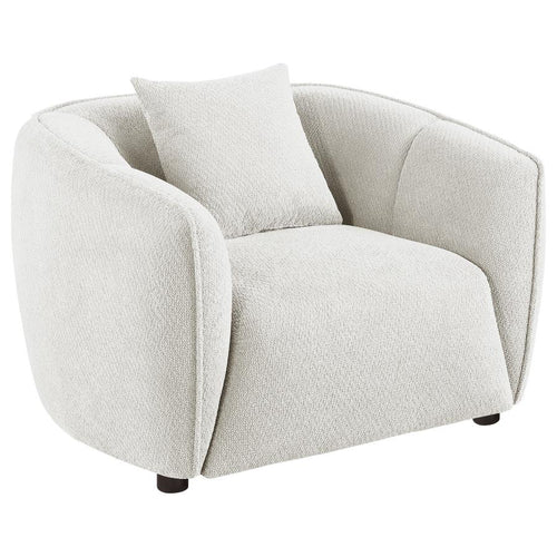 Home & Sleep Outlet - Aleisha Chenille Upholstered Accent Chair Ivory