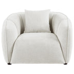 Home & Sleep Outlet - Aleisha Chenille Upholstered Accent Chair Ivory