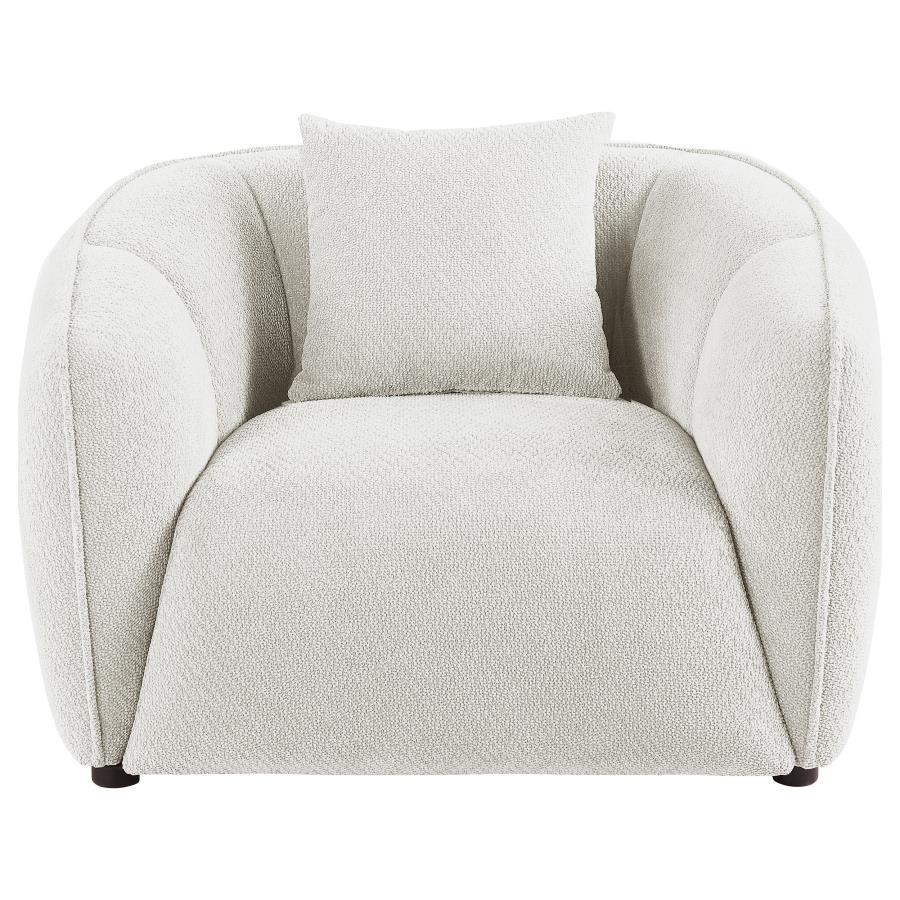 Home & Sleep Outlet - Aleisha Chenille Upholstered Accent Chair Ivory