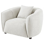 Home & Sleep Outlet - Aleisha Chenille Upholstered Accent Chair Ivory