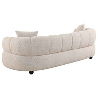 Whitney 2-Piece Contemporary Channel Tufted Woven Fabric Sofa Set Pebble