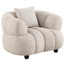 Whitney Contemporary Channel Tufted Woven Fabric Upholstered Sofa Set