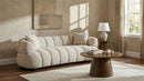 Whitney Contemporary Channel Tufted Woven Fabric Upholstered Sofa