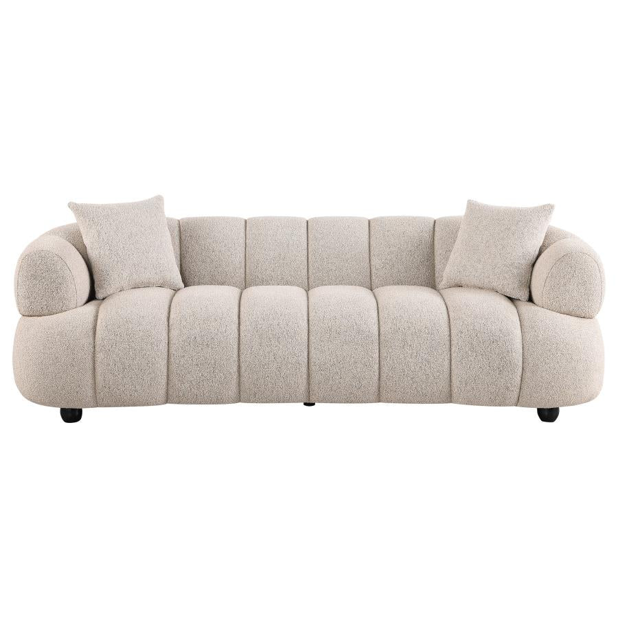 Home & Sleep Outlet - Whitney Contemporary Channel Tufted Boucle Upholstered Sofa