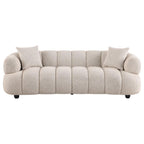 Home & Sleep Outlet - Whitney Contemporary Channel Tufted Boucle Upholstered Sofa