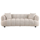 Whitney Contemporary Channel Tufted Woven Fabric Upholstered Sofa