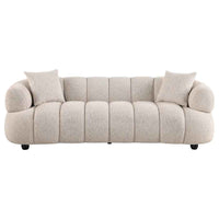 Whitney Contemporary Channel Tufted Woven Fabric Upholstered Sofa