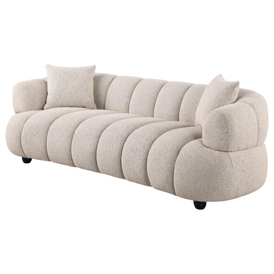 Home & Sleep Outlet - Whitney Contemporary Channel Tufted Boucle Upholstered Sofa