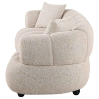 Whitney Contemporary Channel Tufted Woven Fabric Upholstered Sofa