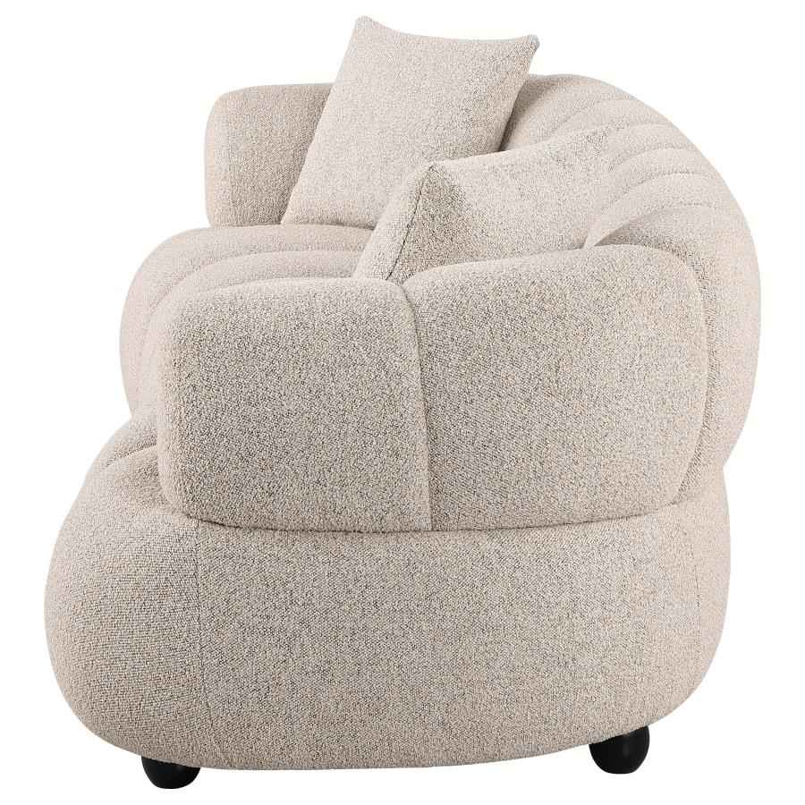 Whitney Contemporary Channel Tufted Woven Fabric Upholstered Sofa