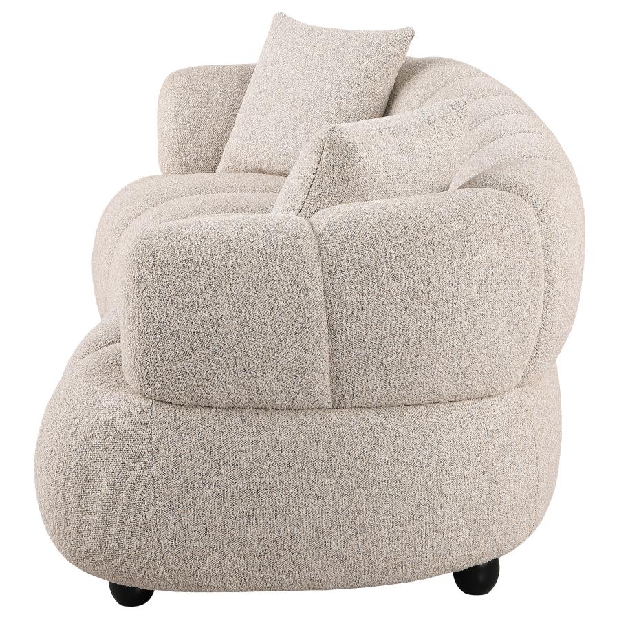 Home & Sleep Outlet - Whitney Contemporary Channel Tufted Boucle Upholstered Sofa