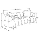 Whitney Contemporary Channel Tufted Woven Fabric Upholstered Sofa