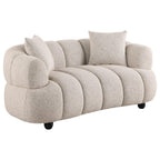 Home & Sleep Outlet - Whitney Contemporary Channel Tufted Boucle Upholstered Loveseat