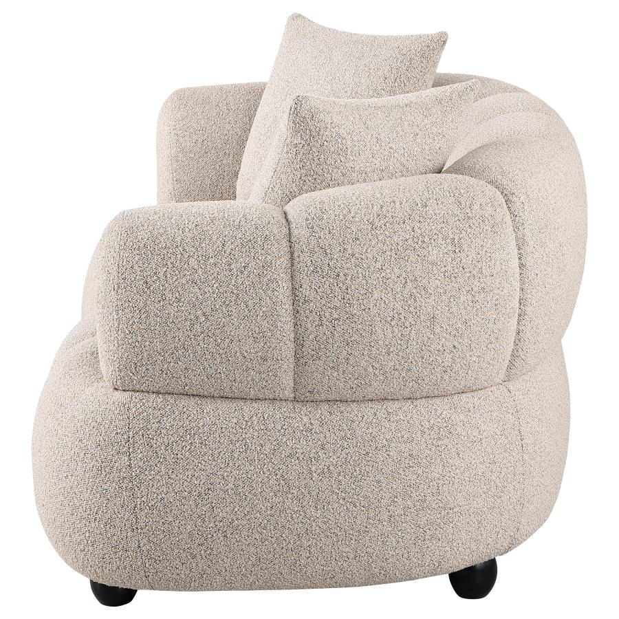 Home & Sleep Outlet - Whitney Contemporary Channel Tufted Boucle Upholstered Loveseat