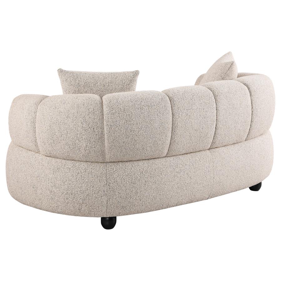Home & Sleep Outlet - Whitney Contemporary Channel Tufted Boucle Upholstered Loveseat
