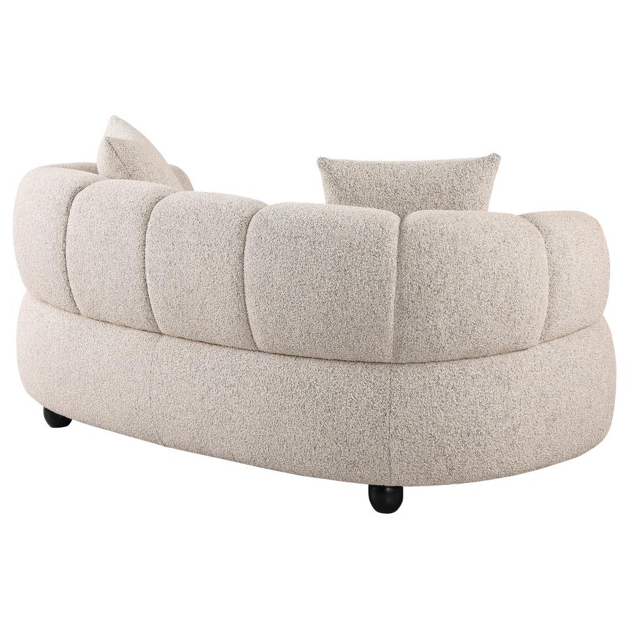 Home & Sleep Outlet - Whitney Contemporary Channel Tufted Boucle Upholstered Loveseat
