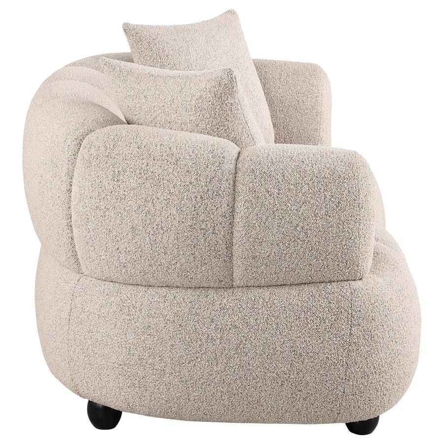 Home & Sleep Outlet - Whitney Contemporary Channel Tufted Boucle Upholstered Loveseat