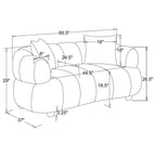 Home & Sleep Outlet - Whitney Contemporary Channel Tufted Boucle Upholstered Loveseat
