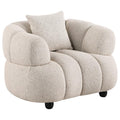 Home & Sleep Outlet - Whitney Contemporary Channel Tufted Boucle Upholstered Accent Chair