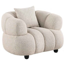 Whitney Contemporary Channel Tufted Woven Fabric Upholstered Accent Chair