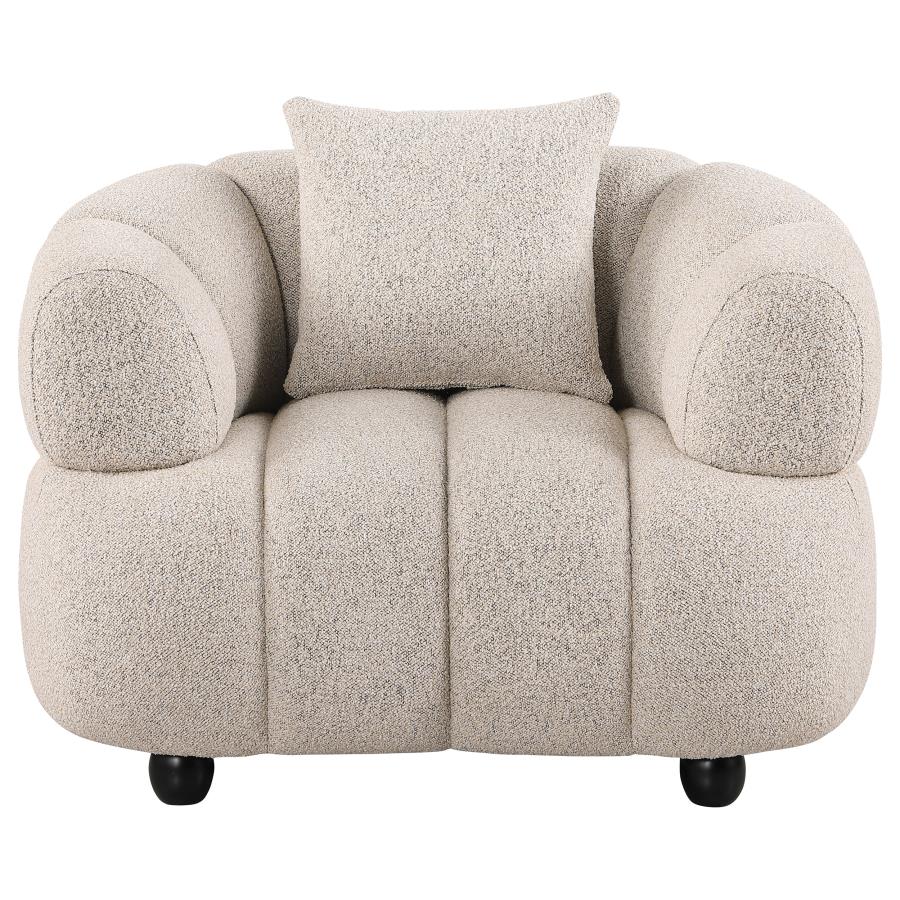 Home & Sleep Outlet - Whitney Contemporary Channel Tufted Boucle Upholstered Accent Chair