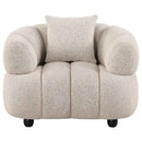 Whitney Contemporary Channel Tufted Woven Fabric Upholstered Accent Chair