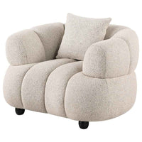 Whitney Contemporary Channel Tufted Woven Fabric Upholstered Accent Chair