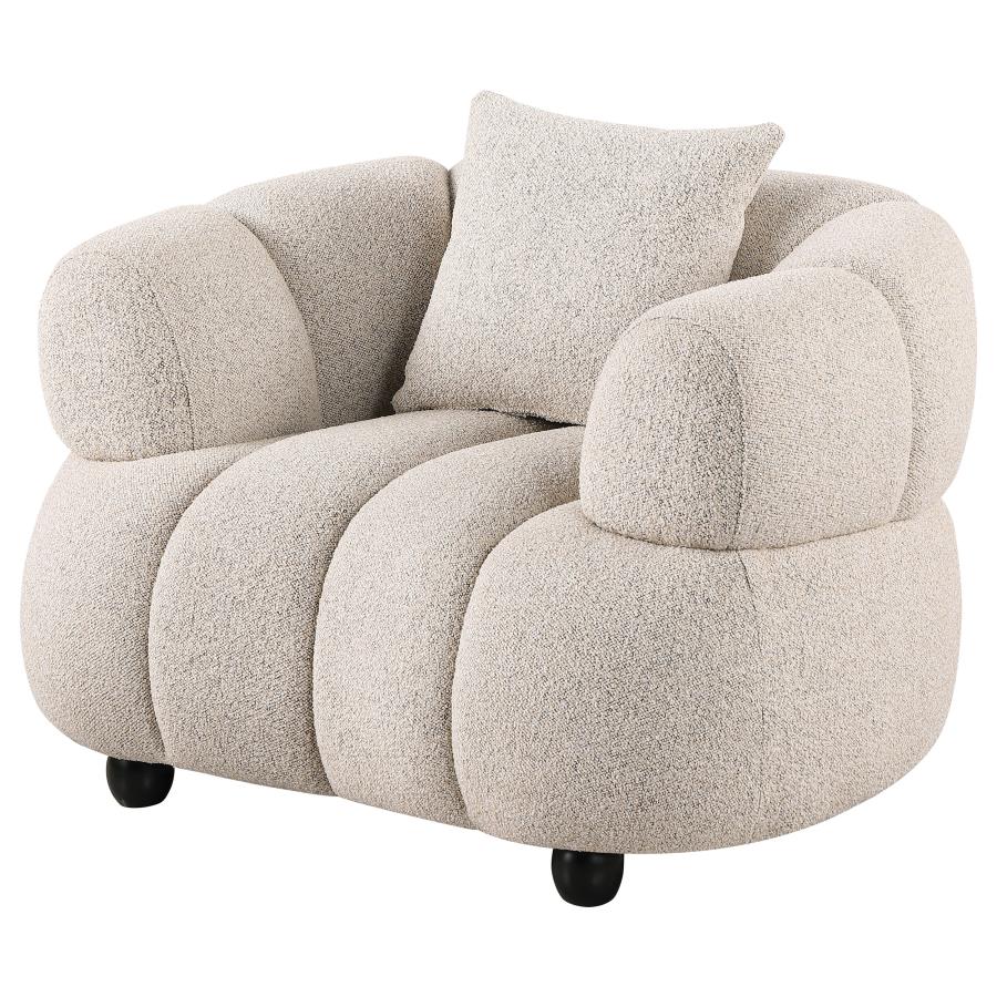Home & Sleep Outlet - Whitney Contemporary Channel Tufted Boucle Upholstered Accent Chair