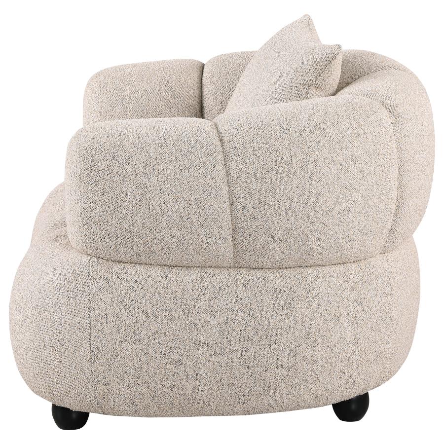 Home & Sleep Outlet - Whitney Contemporary Channel Tufted Boucle Upholstered Accent Chair