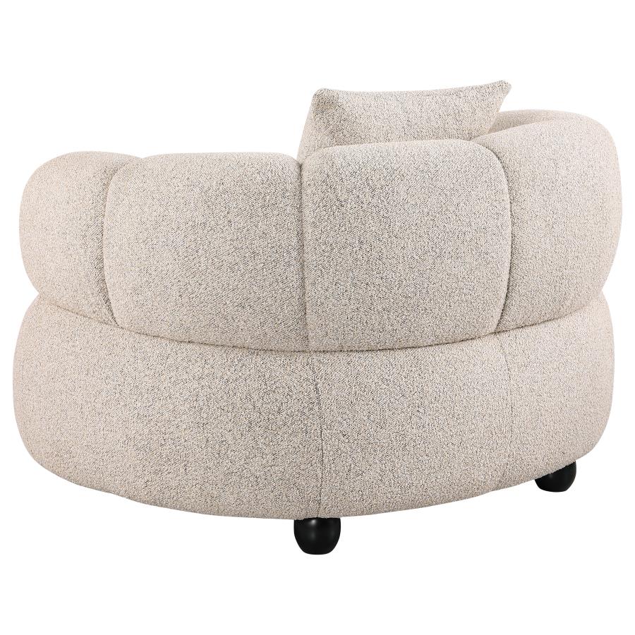 Home & Sleep Outlet - Whitney Contemporary Channel Tufted Boucle Upholstered Accent Chair