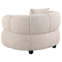 Whitney Contemporary Channel Tufted Woven Fabric Upholstered Accent Chair