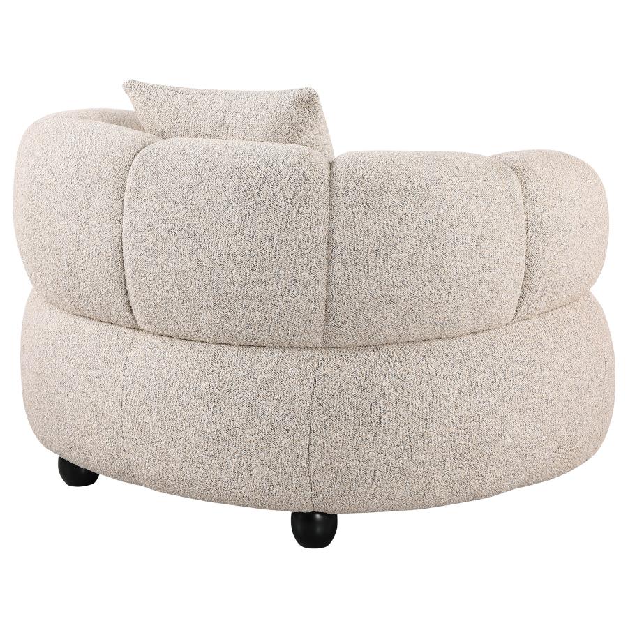 Home & Sleep Outlet - Whitney Contemporary Channel Tufted Boucle Upholstered Accent Chair