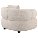 Whitney Contemporary Channel Tufted Woven Fabric Upholstered Accent Chair