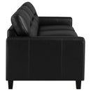 Scotland Faux Leather Upholstered Track Arm Sofa Black