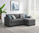 Storey Upholstered Sleeper Sectional Chaise Sofa Grey