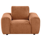 Burnett Chenille Upholstered Accent Chair Burnt Orange