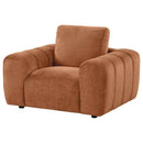 Burnett Chenille Upholstered Accent Chair Burnt Orange