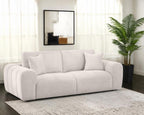 Home & Sleep Outlet - Burnett Chenille Upholstered Wide Arm Sofa Ivory