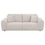 Home & Sleep Outlet - Burnett Chenille Upholstered Wide Arm Sofa Ivory