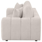 Home & Sleep Outlet - Burnett Chenille Upholstered Wide Arm Sofa Ivory