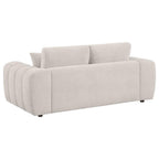 Home & Sleep Outlet - Burnett Chenille Upholstered Wide Arm Loveseat Ivory
